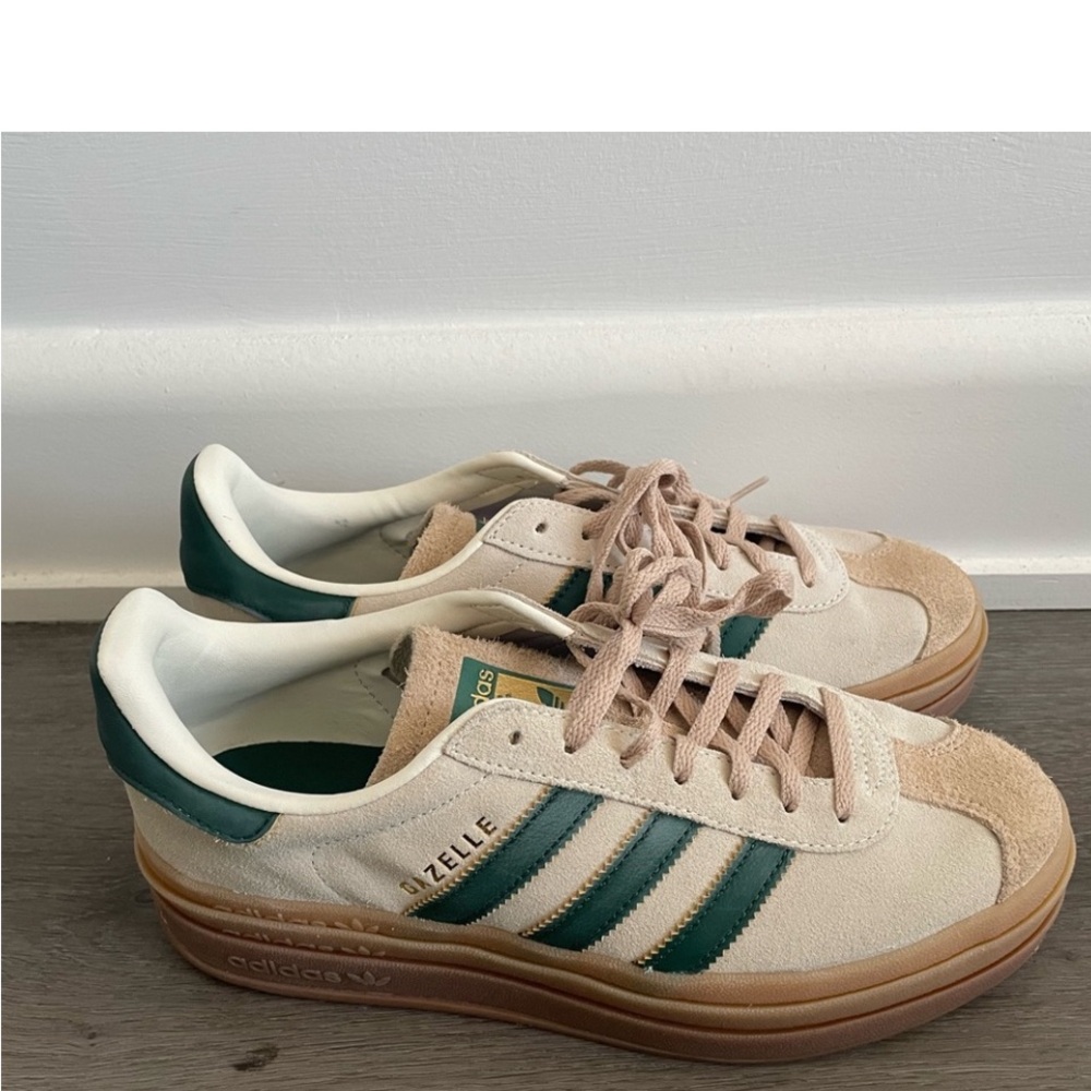 Adidas Gazelle Bold "Cream Collegiate/Green" sneakers - Size 8